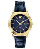 Versace Univers Navy Blue Dial Navy Blue Leather Strap Watch for Men - VEBK00318 Authentic Buy Shop Now