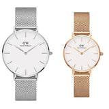 Daniel Wellington Petite Sterling Quartz White Dial Silver Mesh Bracelet Watch For Men - DW00100306 Authentic Buy Shop Now