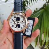Tommy Hilfiger Trent Quartz White Dial Blue Leather Strap Watch for Men - 1791139 Authentic Buy Shop Now