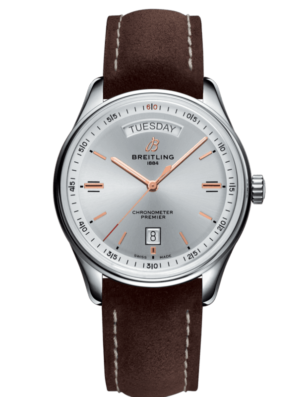 Breitling Premier Automatic Chronometer 40mm Silver Dial Mens Watch - A45340211G1X3 Authentic Buy Shop Now