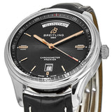 Breitling Premier Automatic 40mm Day & Date Black Dial Black Leather Strap Mens Watch - A45340241B1P2 Authentic Buy Shop Now