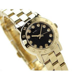 Marc Jacobs Amy Black Dial Gold Steel Strap Watch for Women - MBM3336 Authentic Buy Shop Now