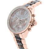 Michael Kors Wren Diamonds Rose Gold Dial Two Tone Steel Strap Watch for Women - MK6159 Authentic Buy Shop Now