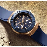 Guess Jet Setter Analog Quartz Blue Dial Blue Rubber Strap Watch For Women - W0571L1 Authentic Buy Shop Now