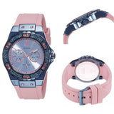 Guess Limelight Blue Dial Pink Rubber Strap Watch For Women - W0775L5 Authentic Buy Shop Now