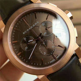 Burberry The City Grey Dial Brown Leather Strap Unisex Watch - BU9755 Authentic Buy Shop Now