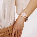 Marc Jacobs Amy Glitz Brown Dial Rose Gold Steel Strap Watch for Women - MBM3221 Authentic Buy Shop Now