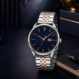 Lacoste Vienna Blue Dial Two Tone Steel Strap Watch for Men - 2011048 Authentic Buy Shop Now