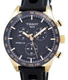 Tissot PRS 516 Chronograph Black Dial Black Leather Strap Watch For Men - T100.417.36.051.00 Authentic Buy Shop Now