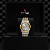 Tudor Royal Diamonds Automatic Grey Dial Two Tone Steel Strap Watch for Men - M28603-0002 Authentic Buy Shop Now