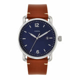 Fossil Commuter Blue Dial Blue Leather Strap Watch for Men - FS5325 Authentic Buy Shop Now