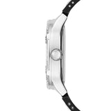 Guess Duchess Crystals Silver Dial Black Silicon Strap Watch For Women - GW0619L1 Authentic Buy Shop Now