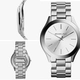 Michael Kors Slim Runway Silver Dial Silver Stainless Steel Strap Watch for Women - MK3178 Authentic Buy Shop Now