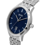 Hugo Boss Officer Chronograph Blue Dial Silver Steel Strap Watch for Men - 1513615 Authentic Buy Shop Now