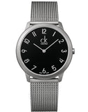 Calvin Klein Minimal Black Dial Silver Mesh Bracelet Watch for Men - K3M51151 Authentic Buy Shop Now