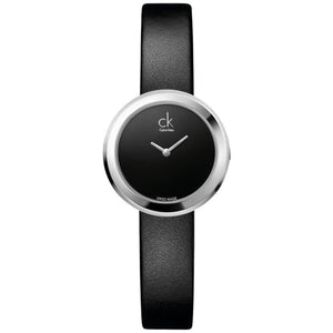 Calvin Klein Firm Black Dial Black Leather Strap Watch for Women - K3N231C1 Authentic Buy Shop Now