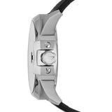 Diesel Uber Chief Oversized 4 Time Black Dial Leather Strap Watch For Men - DZ7376 Authentic Buy Shop Now