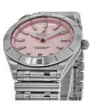 Breitling Chronomat 32 Diamonds Pink Dial Silver Steel Strap Watch for Women - A77310101K1A1 Authentic Buy Shop Now