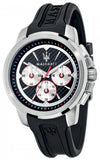 Maserati SFIDA Chronograph Black Silver Dial Black Rubber Strap Watch For Men - R8851123001 Authentic Buy Shop Now