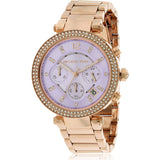 Michael Kors Parker Purple Dial Rose Gold Steel Strap Watch for Women - MK6169 Authentic Buy Shop Now