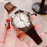 Maserati Potenza Silver Dial Brown Leather Strap Watch For Women - R8851108506 Authentic Buy Shop Now