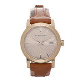 Burberry The City Gold Dial Brown Leather Strap Watch for Women - BU9133 Authentic Buy Shop Now