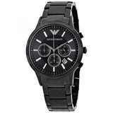 Emporio Armani Classic Chronograph Black Dial Black Stainless Steel Strap Watch For Men - AR2453 Authentic Buy Shop Now