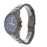 Maserati SFIDA Chronograph Blue Dial Grey Steel Strap Watch For Men - R8873640001 Authentic Buy Shop Now