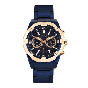 Guess Jolt Analog Blue Dial Blue Steel Strap Watch for Men - W0377G4 Authentic Buy Shop Now