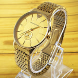 Emporio Armani Classic Silver Dial Two Tone Steel Strap Watch For Men - AR1839 Authentic Buy Shop Now