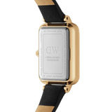 Daniel Wellington Quadro Pressed Melrose Emerald Green Dial Black Leather Strap Watch For Women - DW00100446 Authentic Buy Shop Now