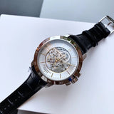 Maserati Ingegno Automatic Black Skeleton Dial Black Leather Strap Watch For Men - R8821119002 Authentic Buy Shop Now