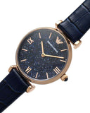 Emporio Armani Gianni T-Bar Quartz Blue Dial Blue Leather Strap Watch for Women - AR11424 Authentic Buy Shop Now