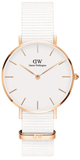 Daniel Wellington Petite Dover Quartz White Dial White NATO Strap Watch For Women - DW001000313 Authentic Buy Shop Now