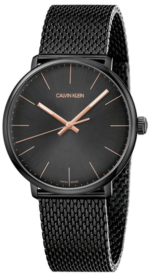 Calvin Klein High Noon Quartz Black Dial Black Mesh Bracelet Watch for Men - K8M21421 Authentic Buy Shop Now