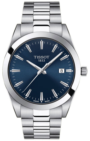 Tissot Gentleman Blue Dial Silver Steel Strap Watch For Men - T127.410.11.041.00 Authentic Buy Shop Now