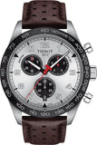 Tissot T Sport PRS 516 Chronograph Silver Dial Brown Leather Strap Watch for Men - T131.617.16.032.00 Authentic Buy Shop Now