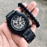 Fossil Bronson Automatic Skeleton Black Dial Black Steel Strap Watch for Men - ME3217 Authentic Buy Shop Now