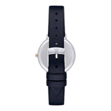 Emporio Armani Kappa White Mother of Pearl Dial Black Leather Strap Watch For Women - AR2509 Authentic Buy Shop Now