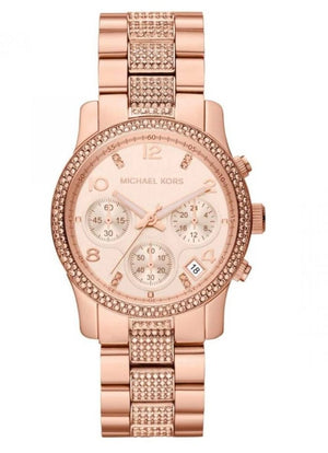 Michael Kors Runway Gold Dial Gold Steel Strap Watch for Women - MK5827 Authentic Buy Shop Now