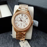 Bulova Crystal Silver Dial Rose Gold Steel Strap Watch for Women - 97N101 Authentic Buy Shop Now