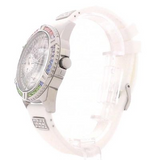 Guess Frontier Diamonds Silver Dial White Rubber Strap Watch for Women - GW0045L1 Authentic Buy Shop Now