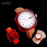 Fossil Candy White Dial Brown Leather Strap Watch for Women - ES3537 Authentic Buy Shop Now