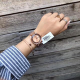 Marc Jacobs Tether Transparent Rose Gold Dial Rose Gold Steel Strap Watch for Women - MBM3414 Authentic Buy Shop Now