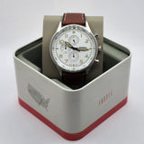 Fossil Retro Pilot Chronograph Silver Dial Brown Leather Strap Watch for Men - FS5809 Authentic Buy Shop Now