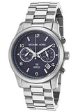 Michael Kors Hunger Stop 100 Series Navy Blue Dial Silver Steel Strap Watch for Women - MK5814 Authentic Buy Shop Now