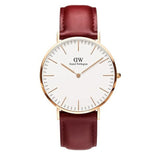 Daniel Wellington Classic Suffolk White Dial Brown Leather Strap Watch For Women - DW00100120 Authentic Buy Shop Now