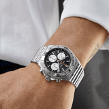 Breitling Chronomat B01 42mm Black Dial Silver Steel Strap Watch for Men - AB0134101B1A1 Authentic Buy Shop Now