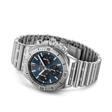 Breitling Chronomat B01 42mm Blue Dial Silver Steel Strap Watch for Men - AB0134101C1A1 Authentic Buy Shop Now