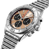 Breitling Chronomat B01 42 Brown Dial Silver Steel Strap Watch for Men - AB0134101K1A1 Authentic Buy Shop Now